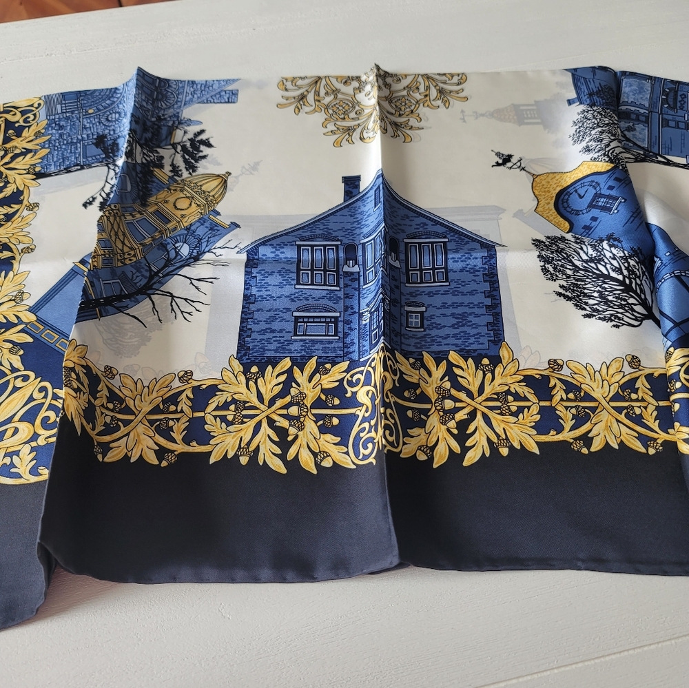 Cecy Jones Silk Architectural Design Scarf View 5